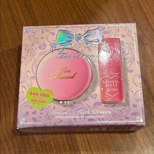 Too Faced Pink Blush and Gloss Set